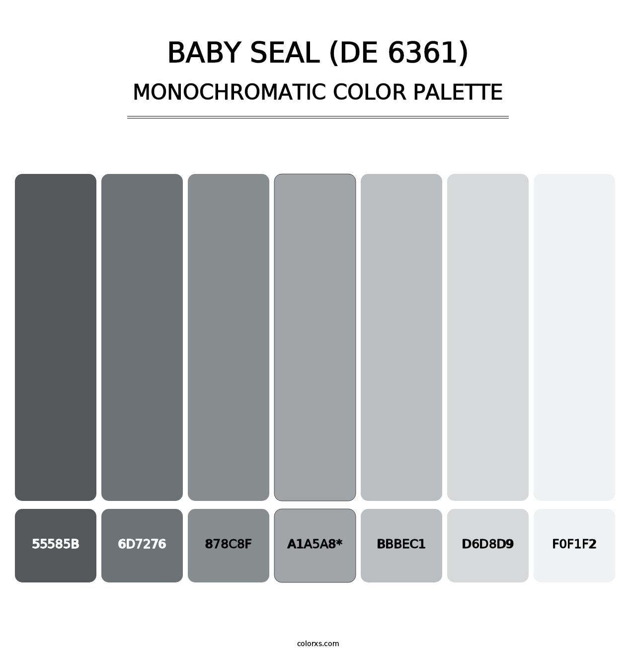 Baby Seal (DE 6361) - Monochromatic Color Palette