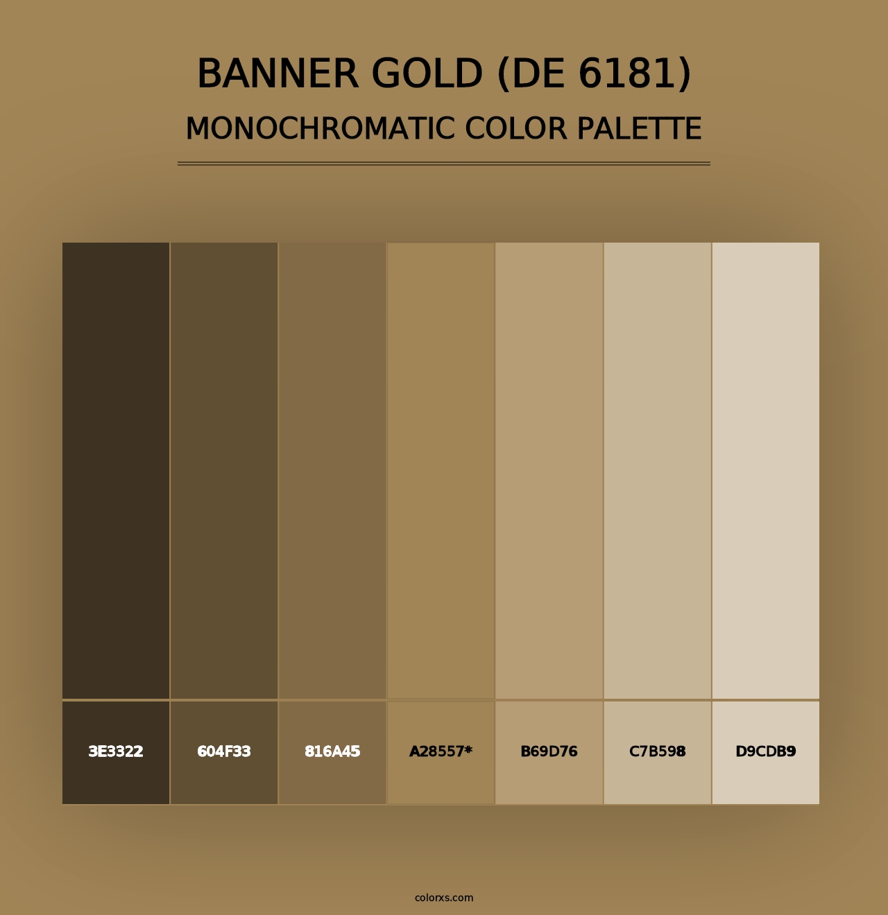 Banner Gold (DE 6181) - Monochromatic Color Palette