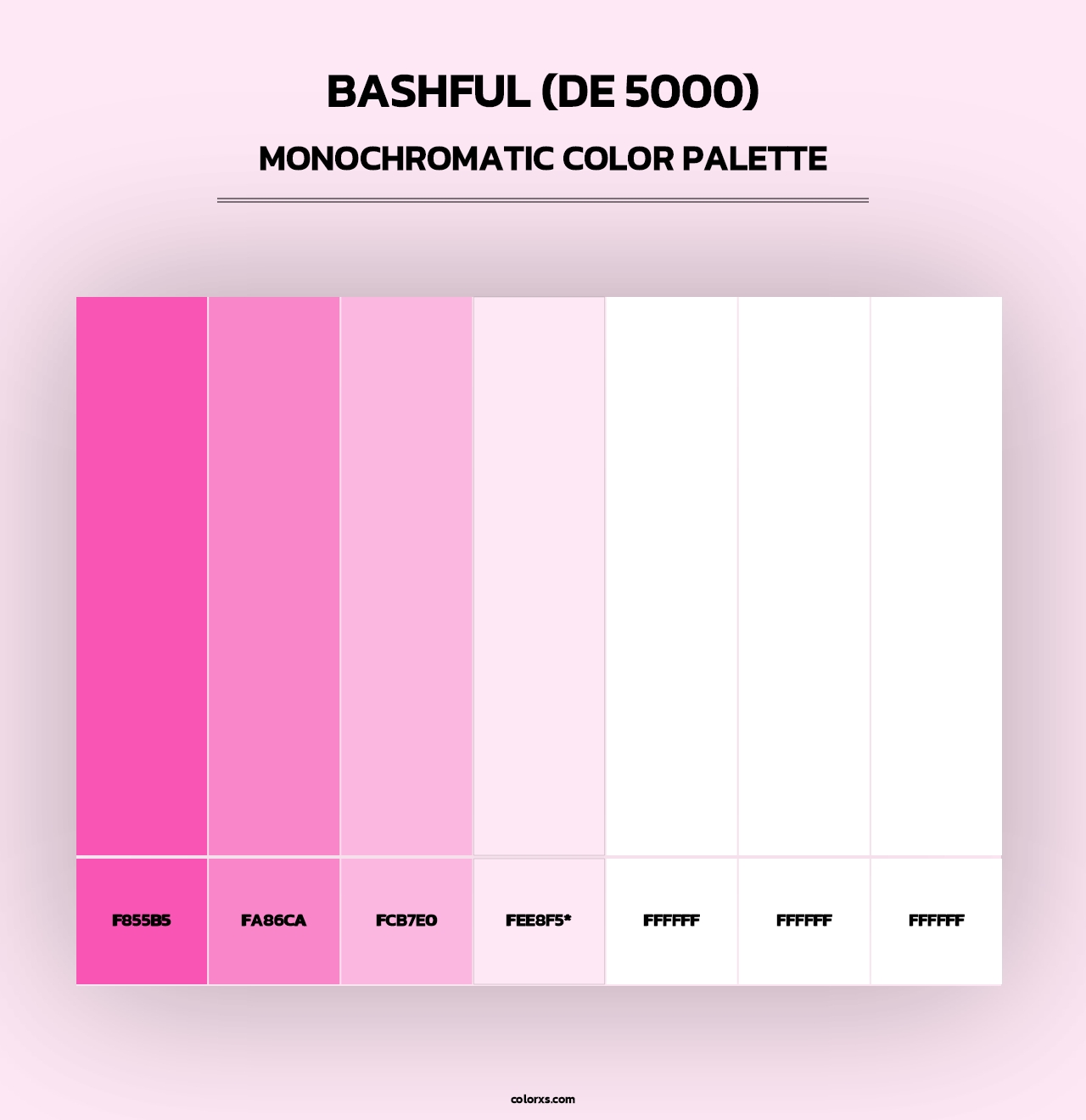 Bashful (DE 5000) - Monochromatic Color Palette