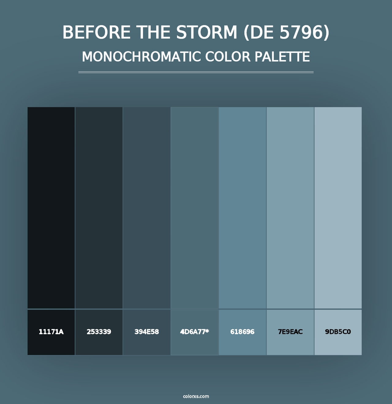 Before the Storm (DE 5796) - Monochromatic Color Palette