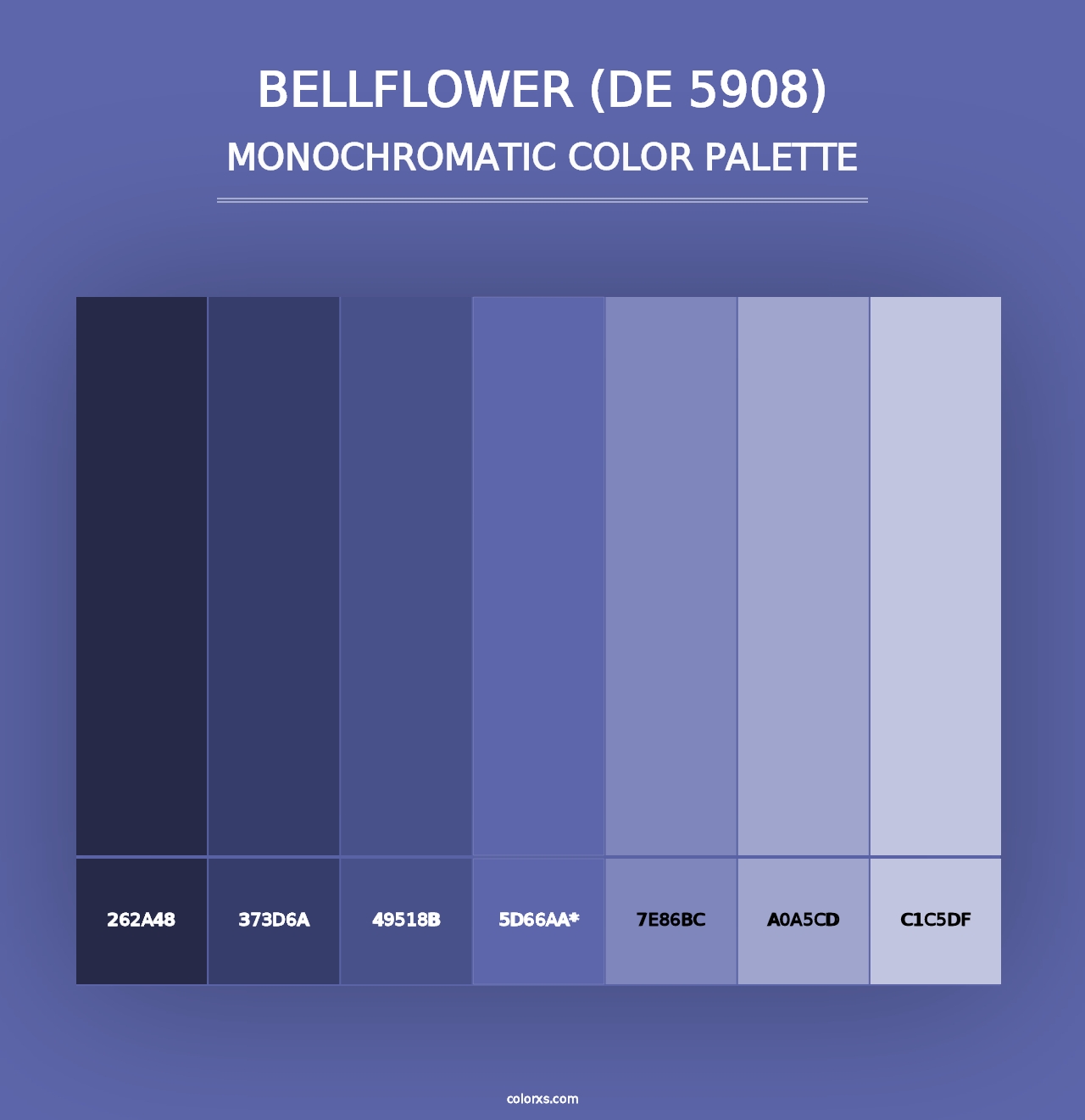 Bellflower (DE 5908) - Monochromatic Color Palette