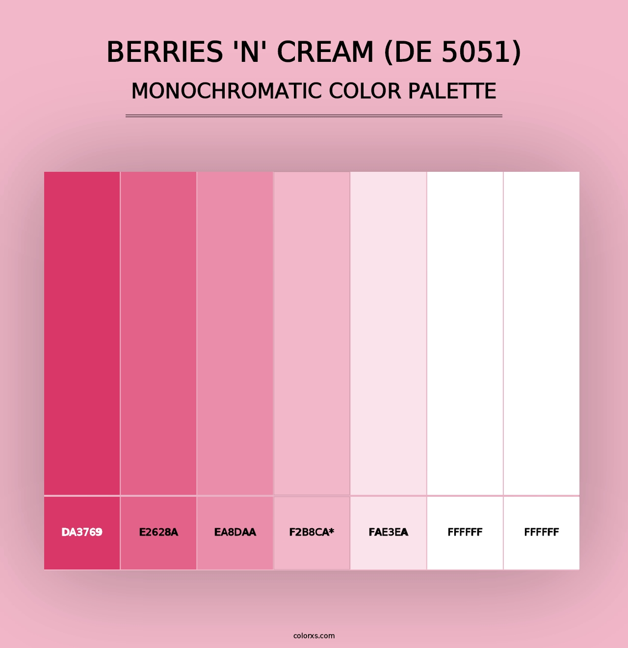 Berries 'n' Cream (DE 5051) - Monochromatic Color Palette