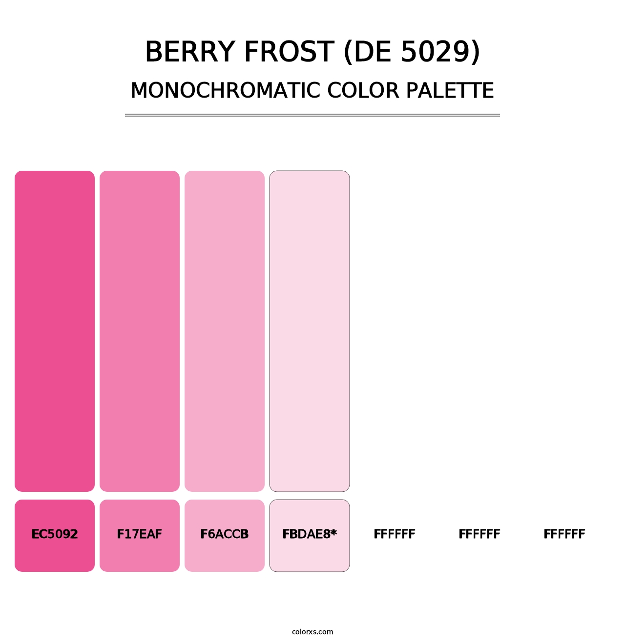 Berry Frost (DE 5029) - Monochromatic Color Palette