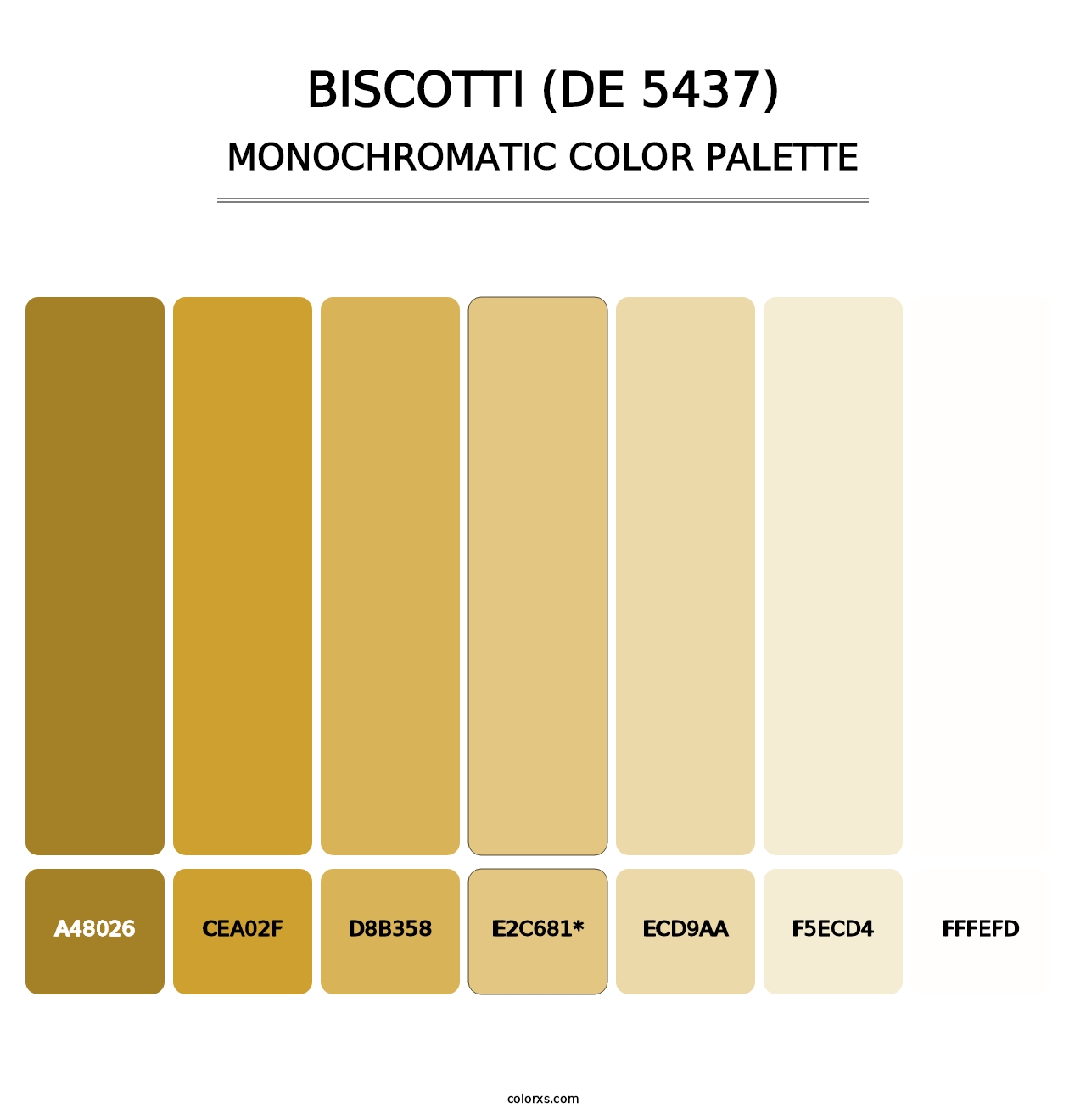 Biscotti (DE 5437) - Monochromatic Color Palette