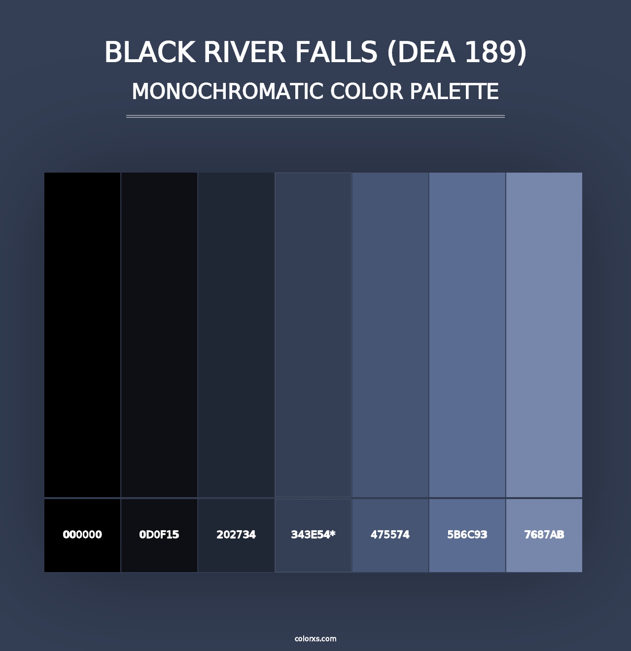 Black River Falls (DEA 189) - Monochromatic Color Palette