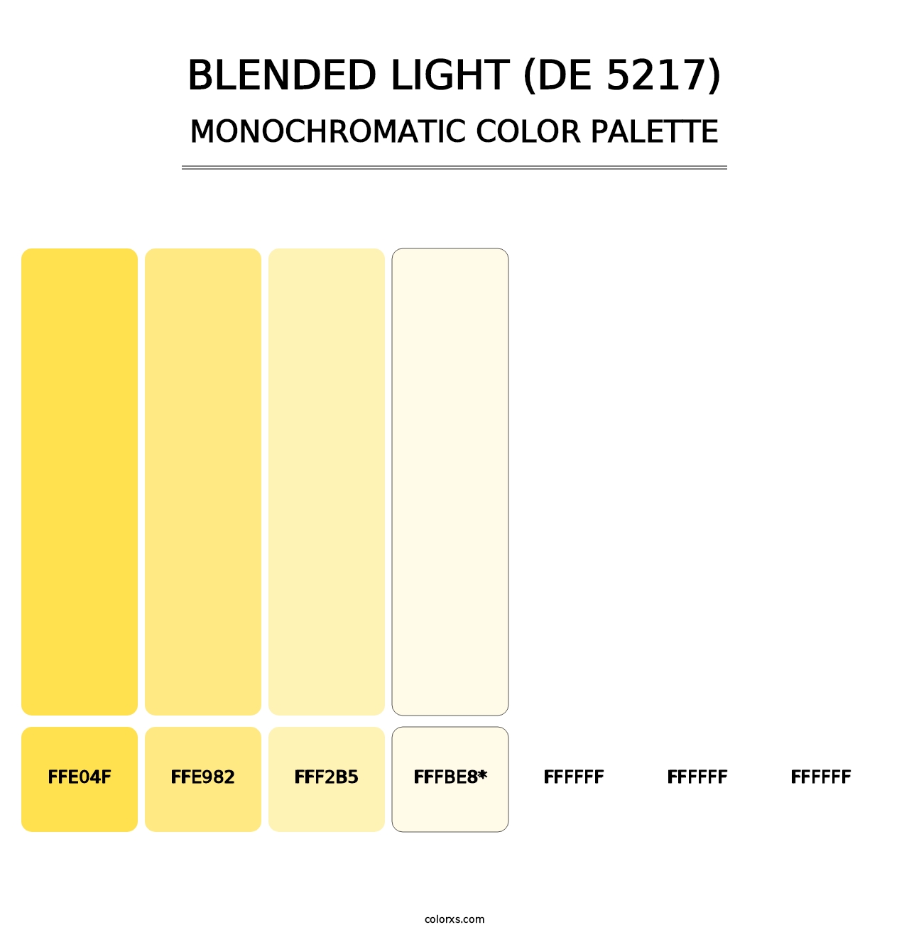 Blended Light (DE 5217) - Monochromatic Color Palette