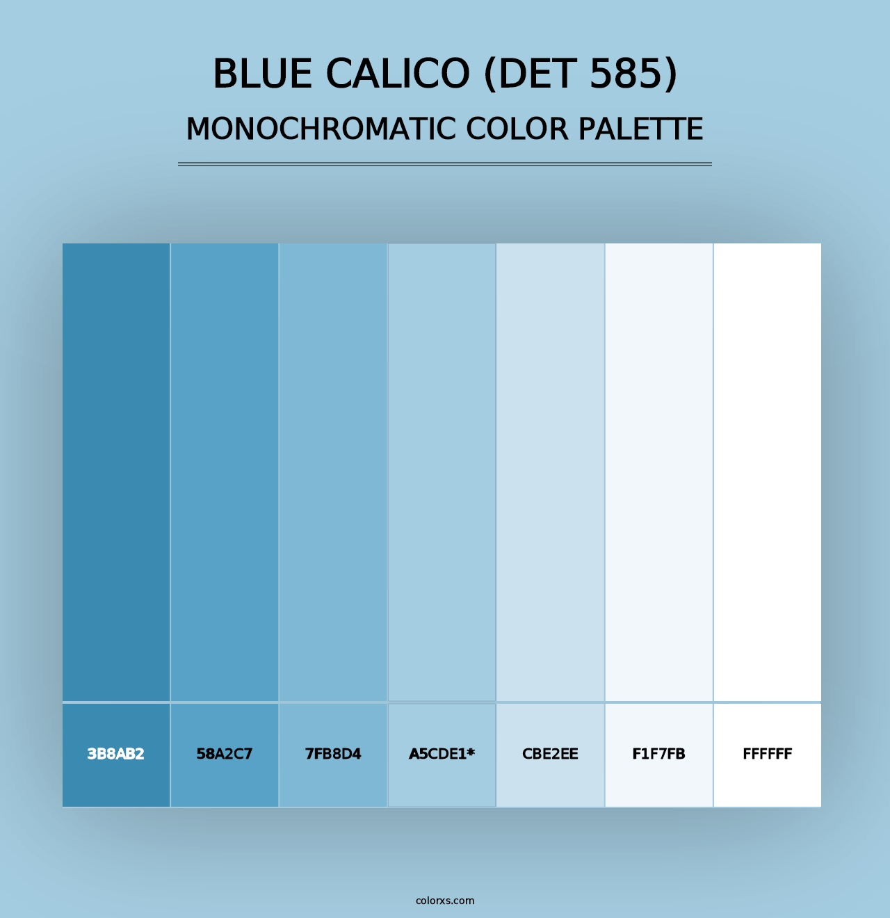 Blue Calico (DET 585) - Monochromatic Color Palette