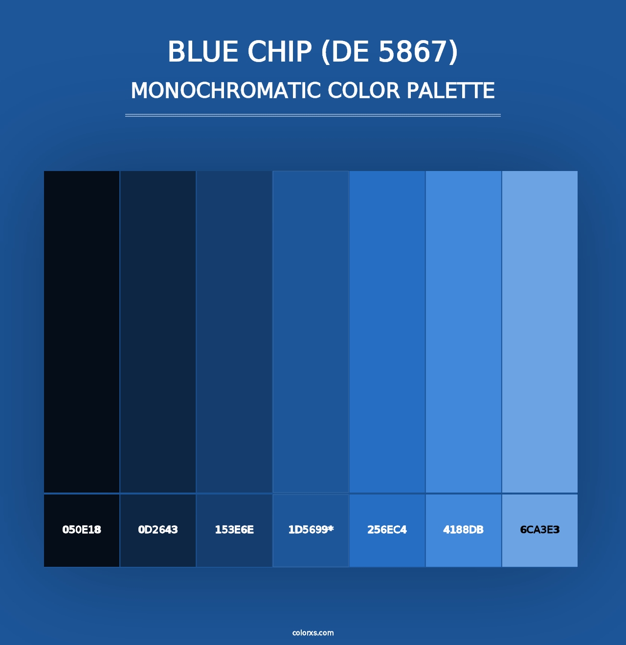 Blue Chip (DE 5867) - Monochromatic Color Palette