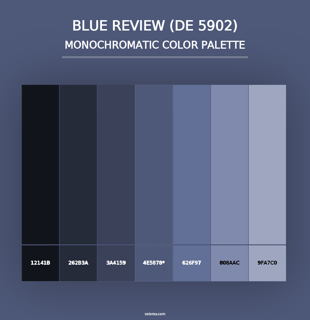 Blue Review (DE 5902) - Monochromatic Color Palette