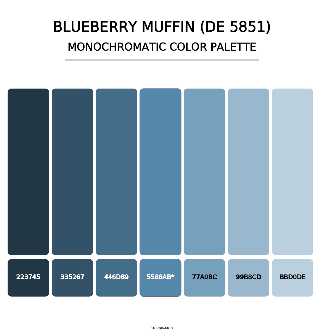 Blueberry Muffin (DE 5851) - Monochromatic Color Palette