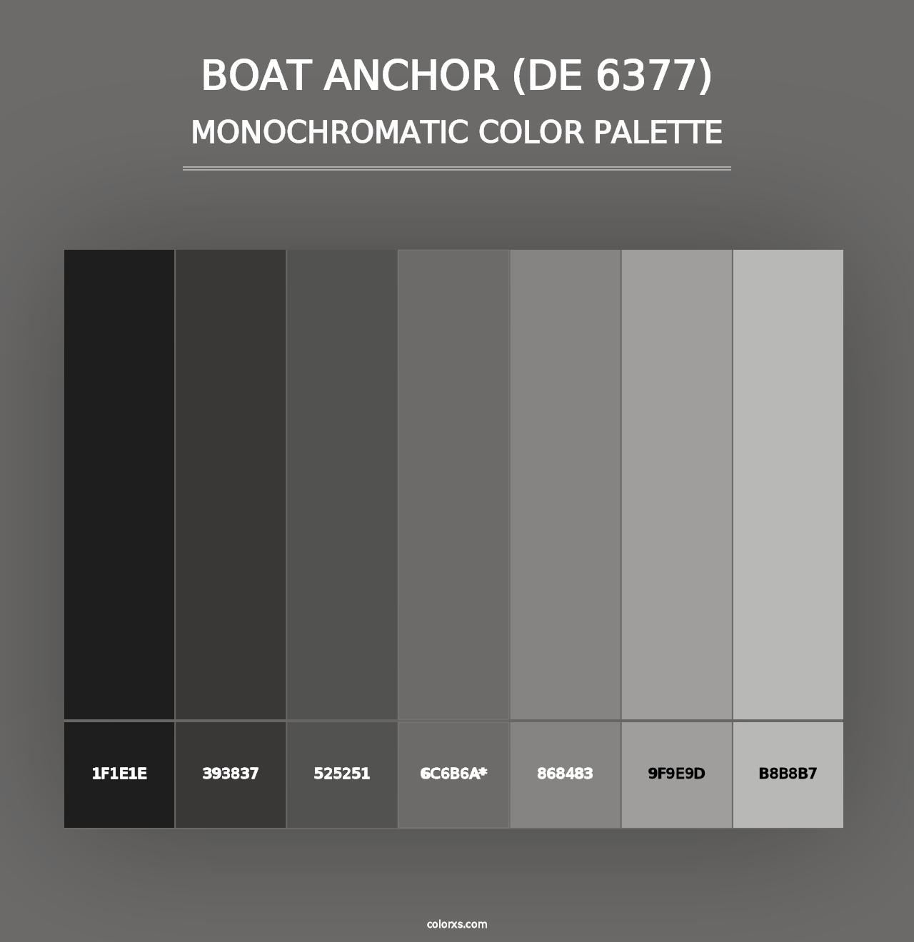 Boat Anchor (DE 6377) - Monochromatic Color Palette