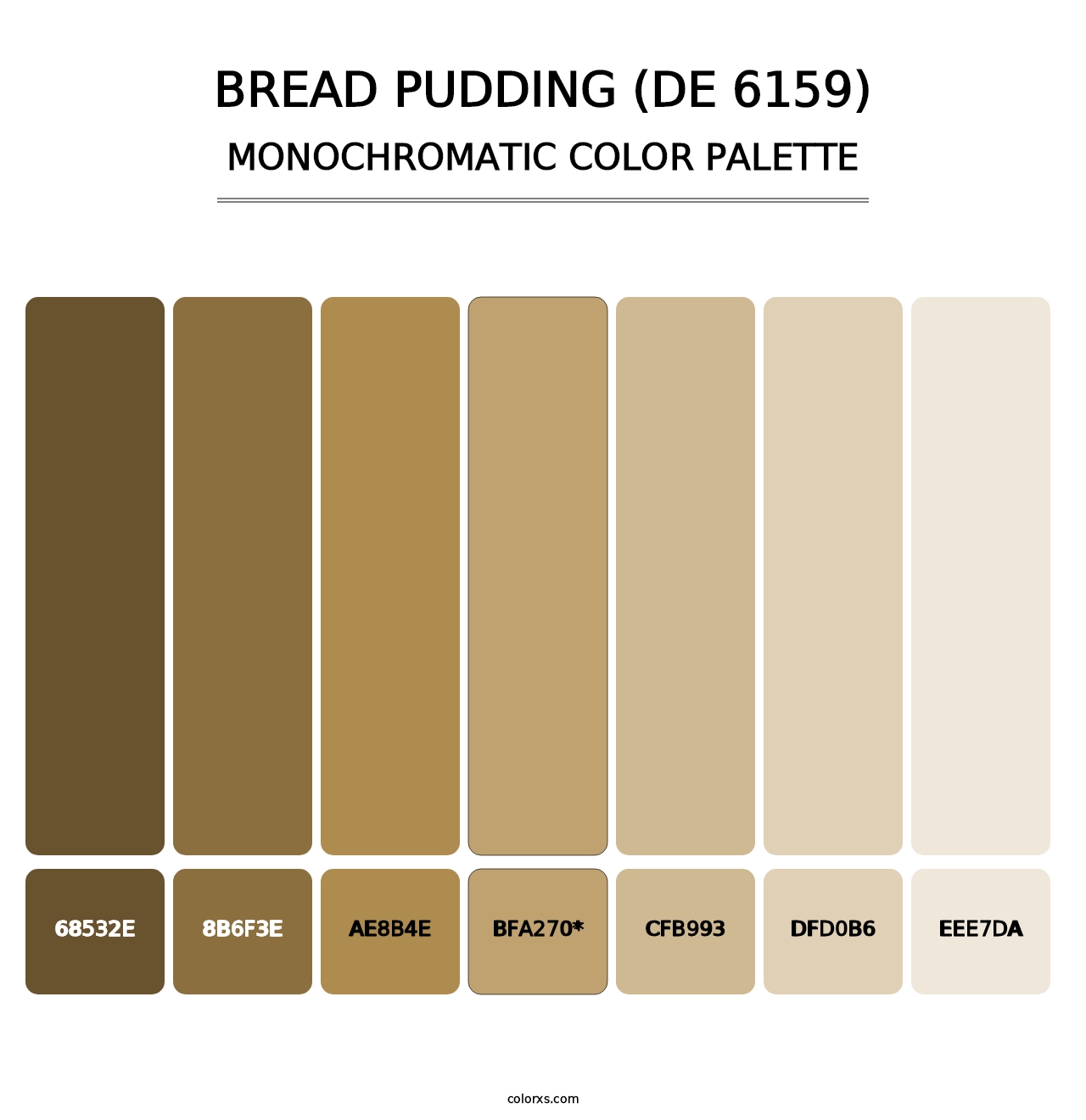 Bread Pudding (DE 6159) - Monochromatic Color Palette