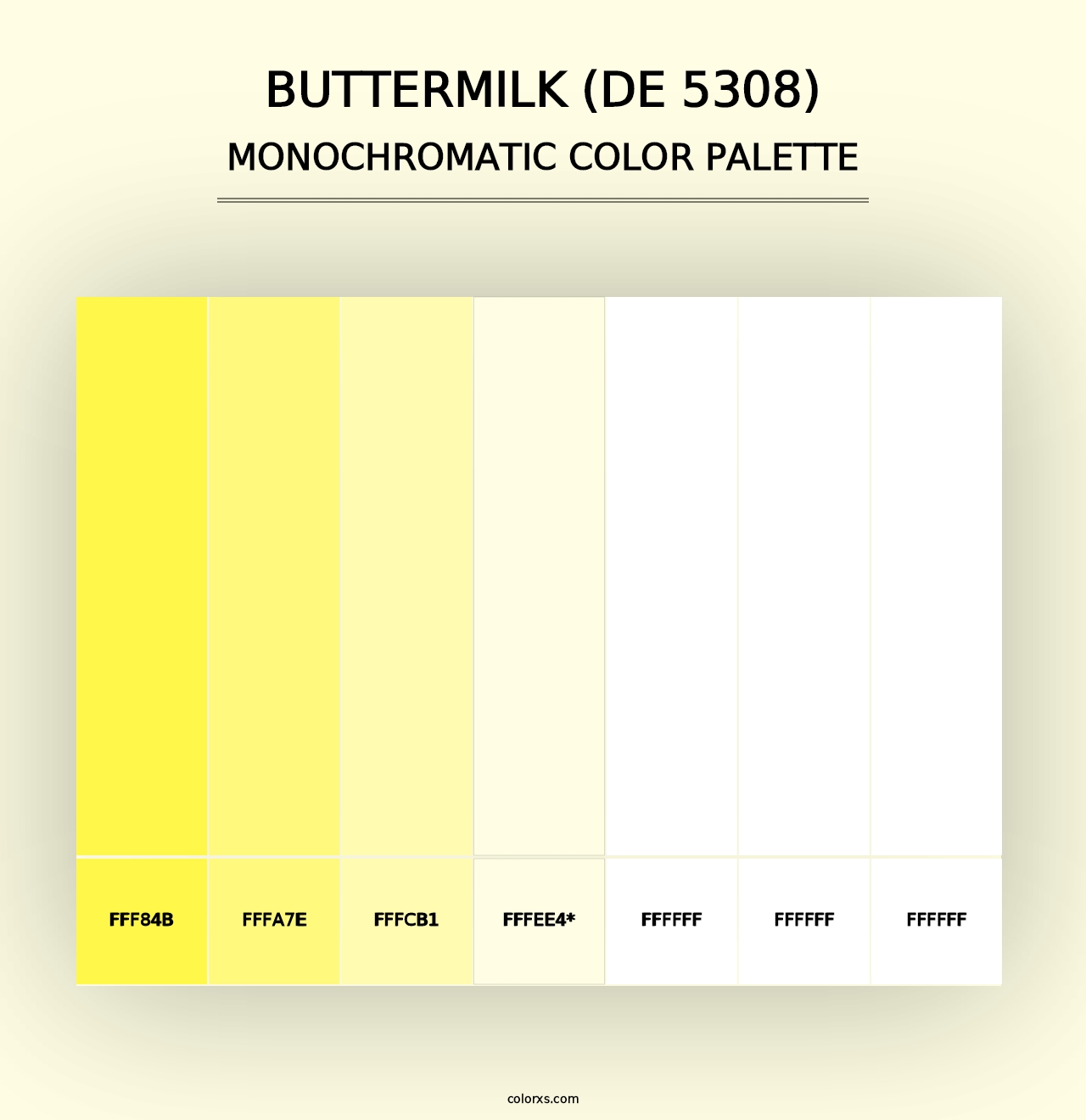 Buttermilk (DE 5308) - Monochromatic Color Palette