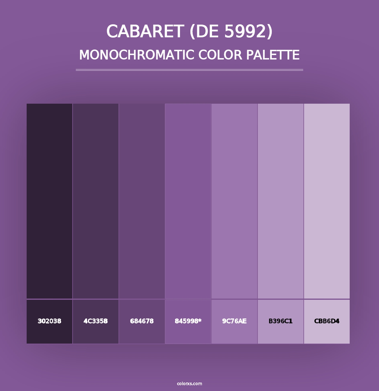 Cabaret (DE 5992) - Monochromatic Color Palette