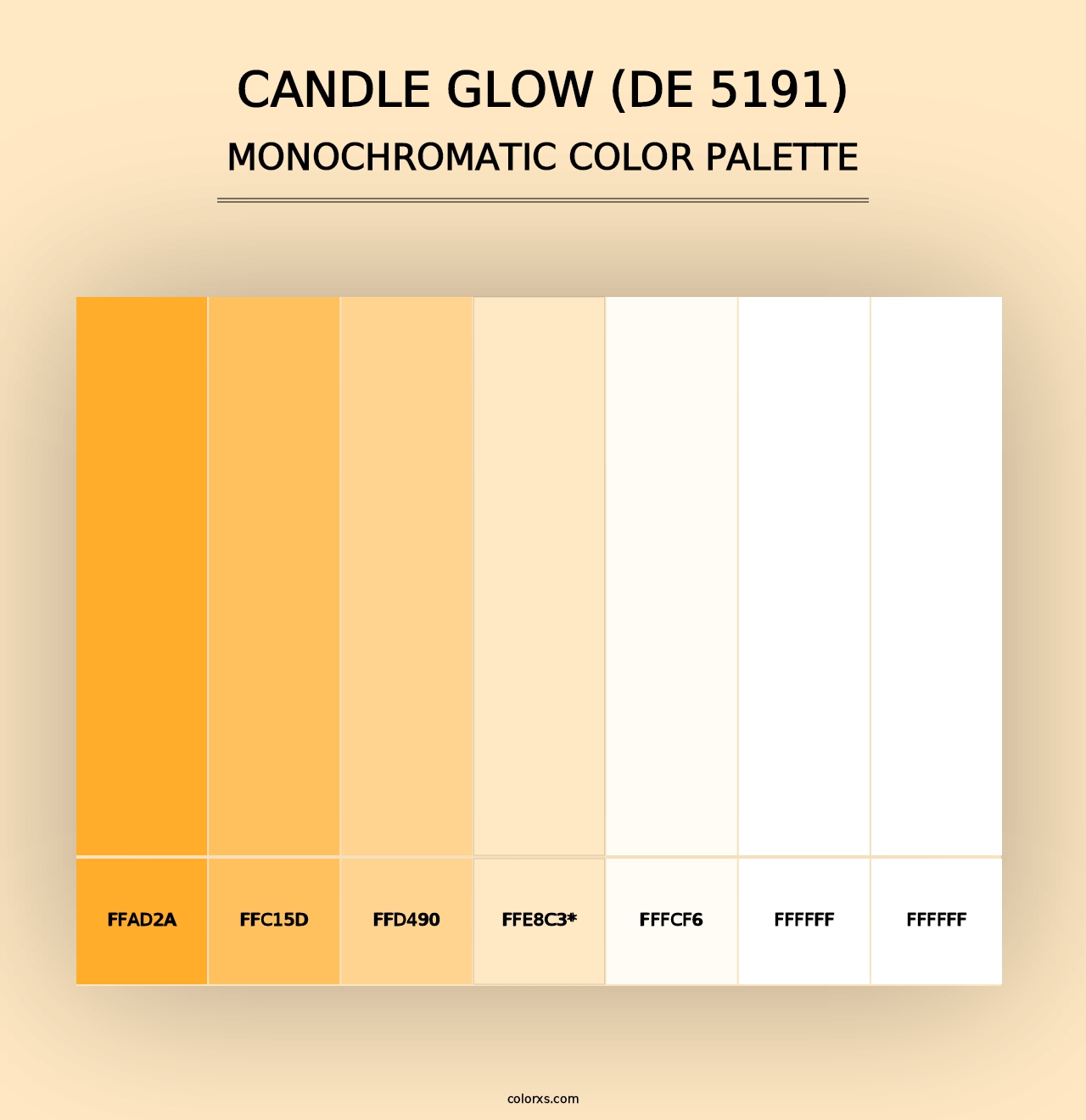 Candle Glow (DE 5191) - Monochromatic Color Palette