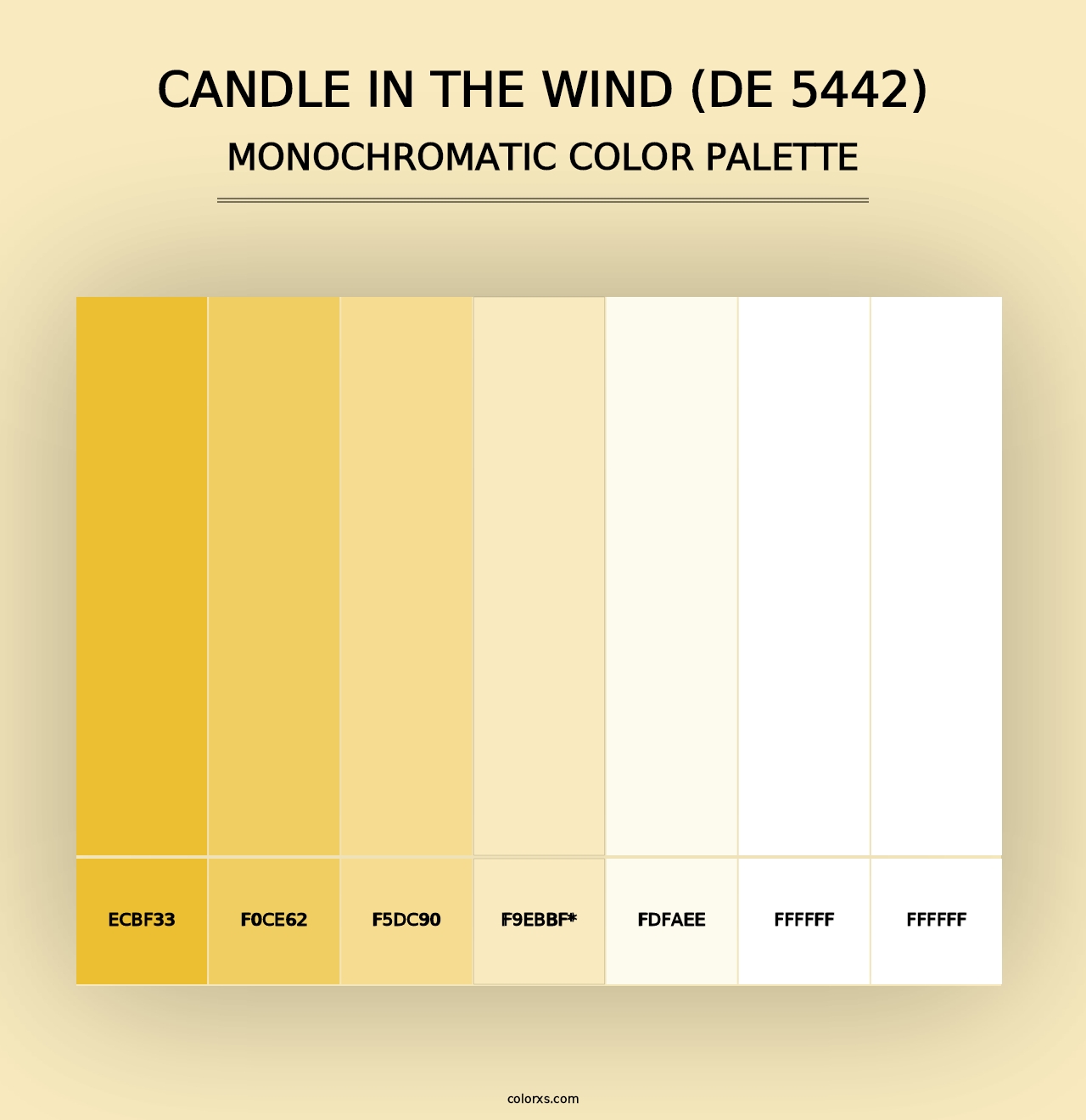 Candle in the Wind (DE 5442) - Monochromatic Color Palette