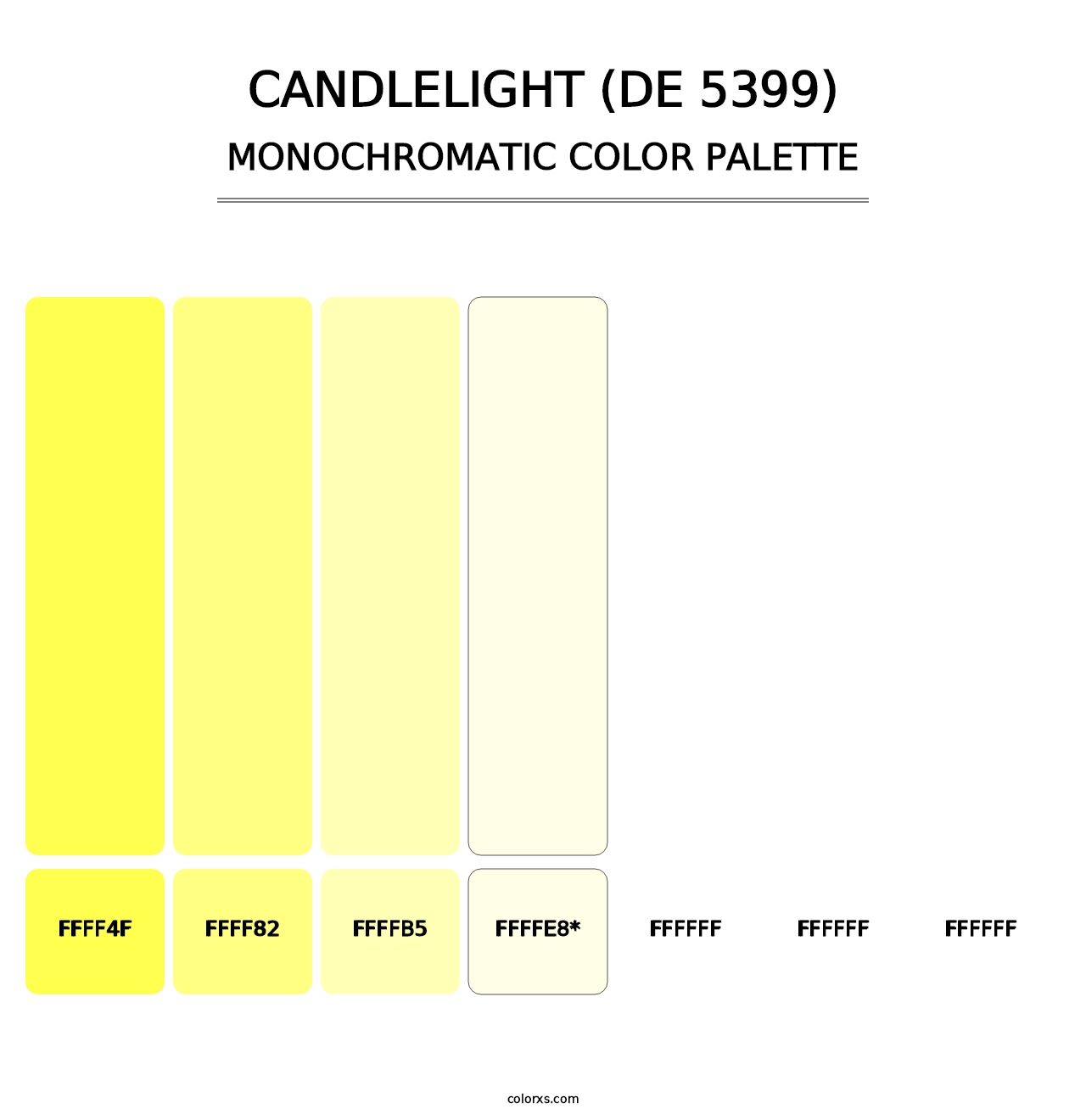 Candlelight (DE 5399) - Monochromatic Color Palette