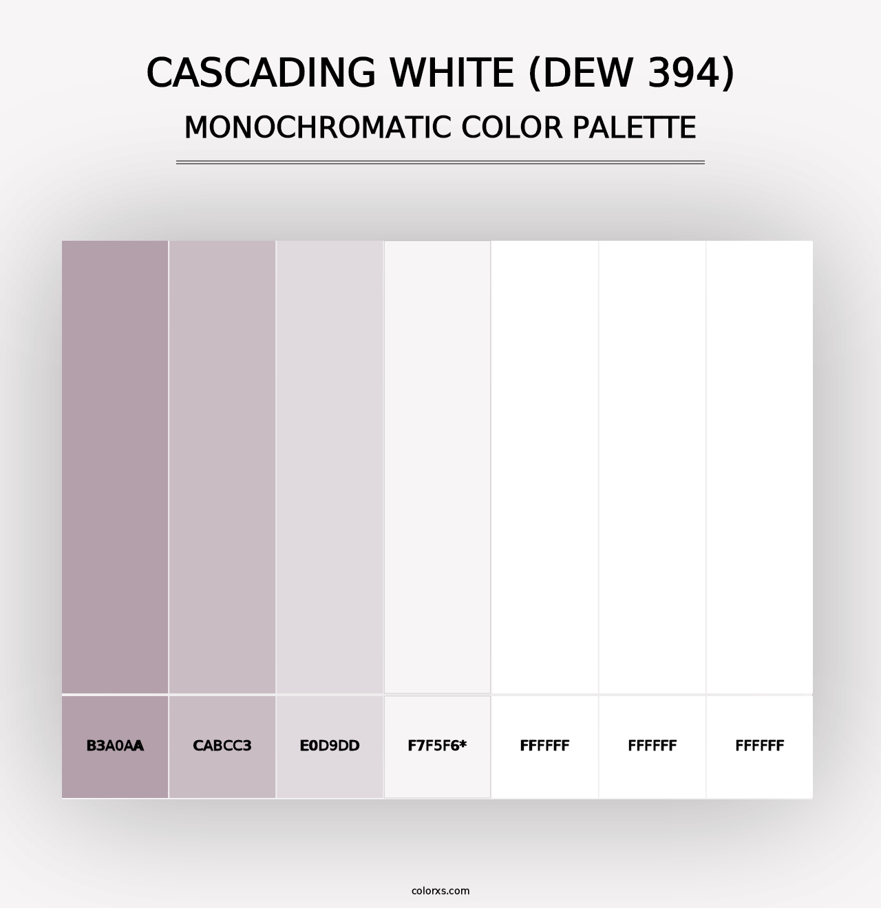 Cascading White (DEW 394) - Monochromatic Color Palette