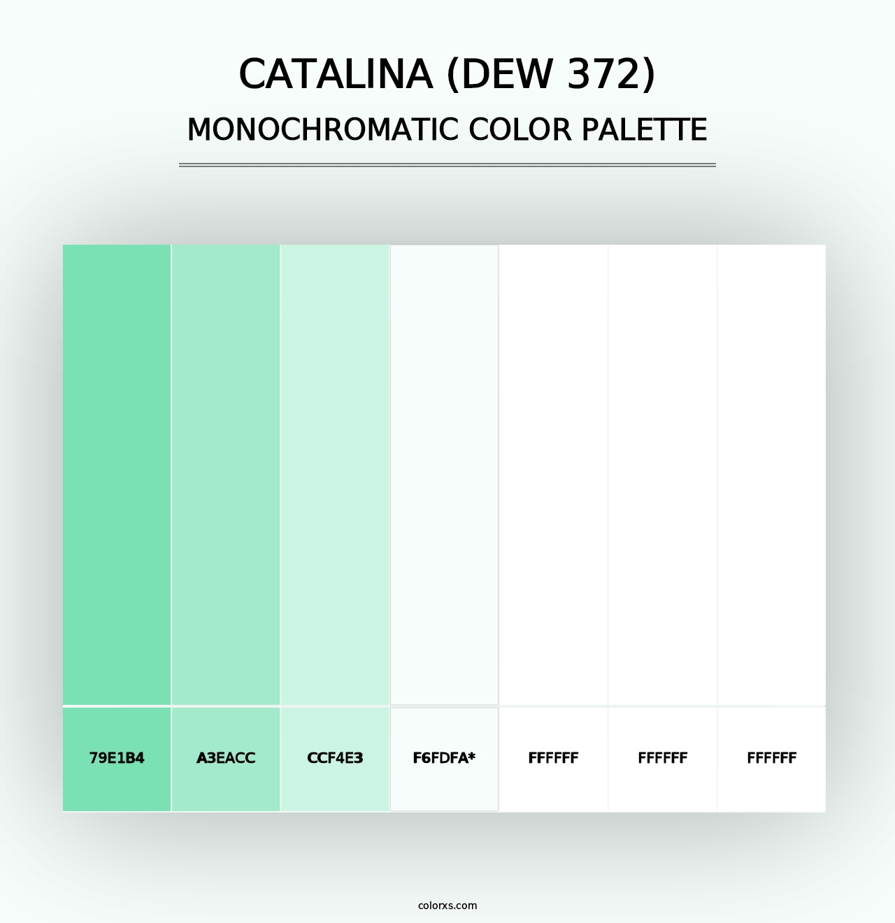 Catalina (DEW 372) - Monochromatic Color Palette