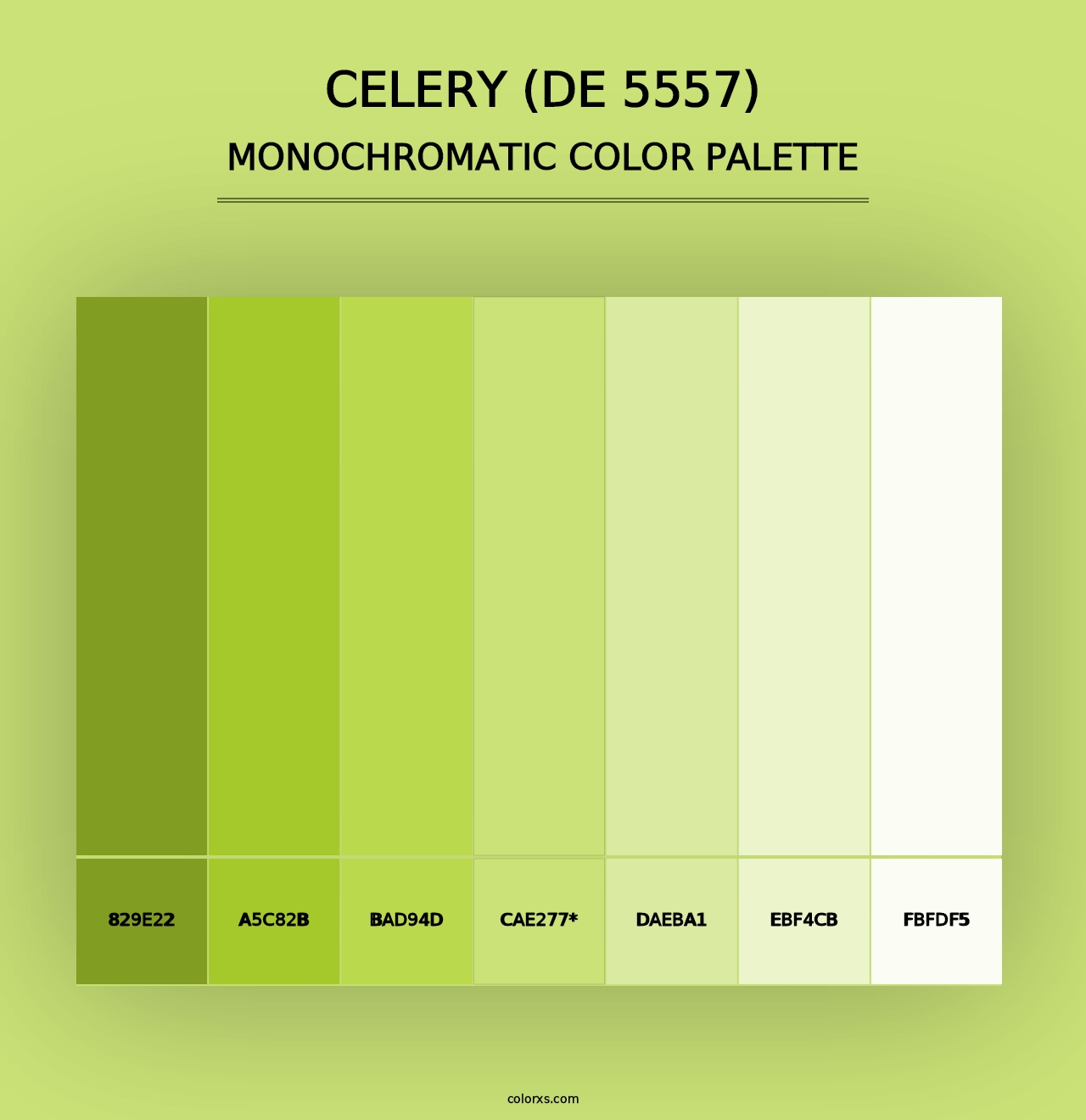 Celery (DE 5557) - Monochromatic Color Palette