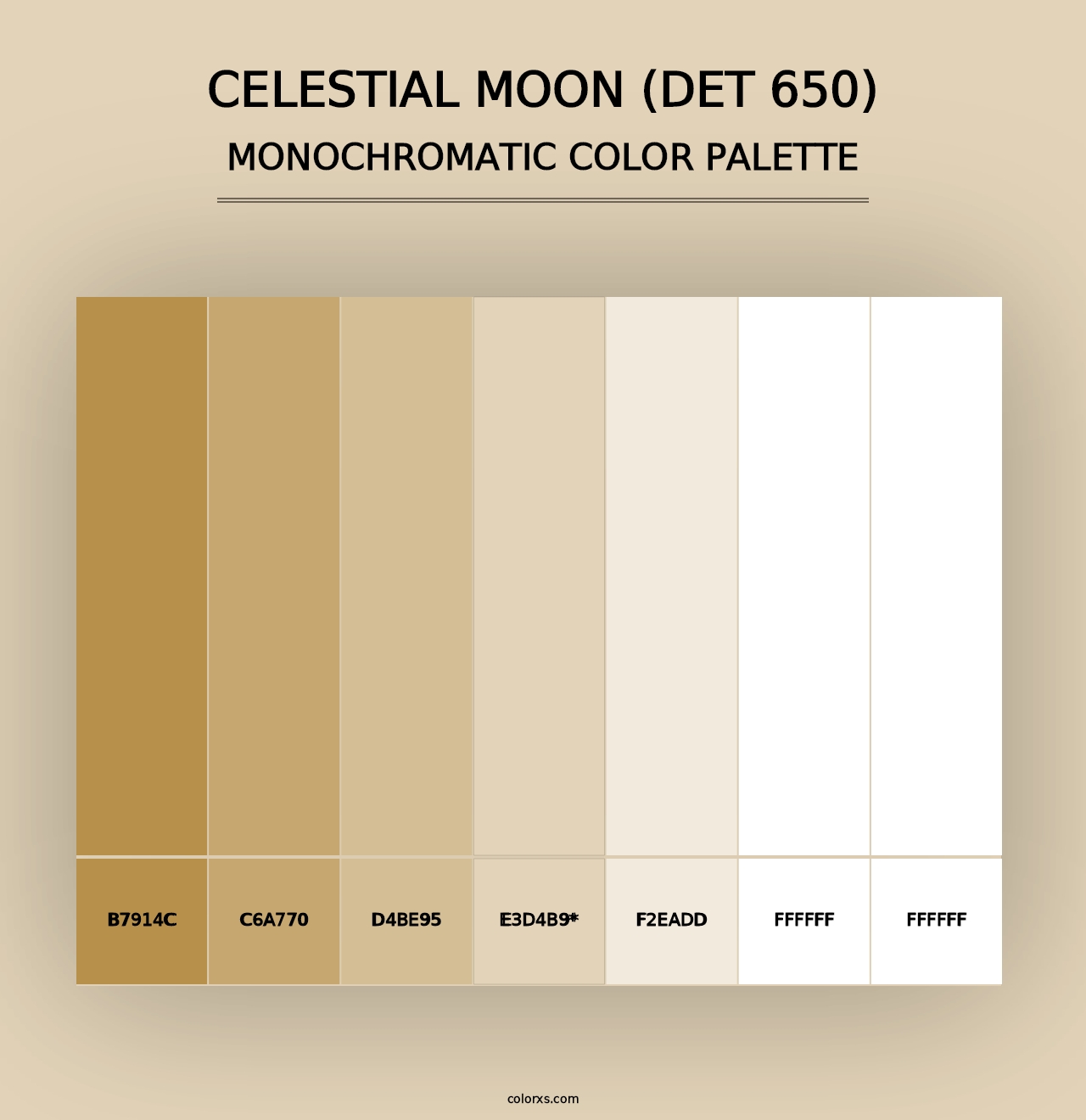 Celestial Moon (DET 650) - Monochromatic Color Palette