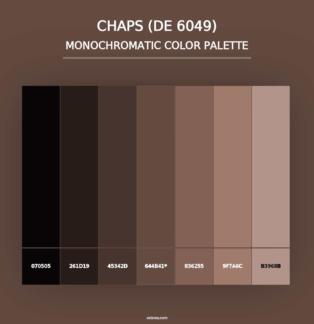 Chaps (DE 6049) - Monochromatic Color Palette