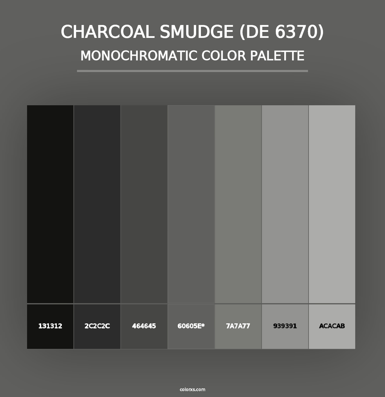 Charcoal Smudge (DE 6370) - Monochromatic Color Palette