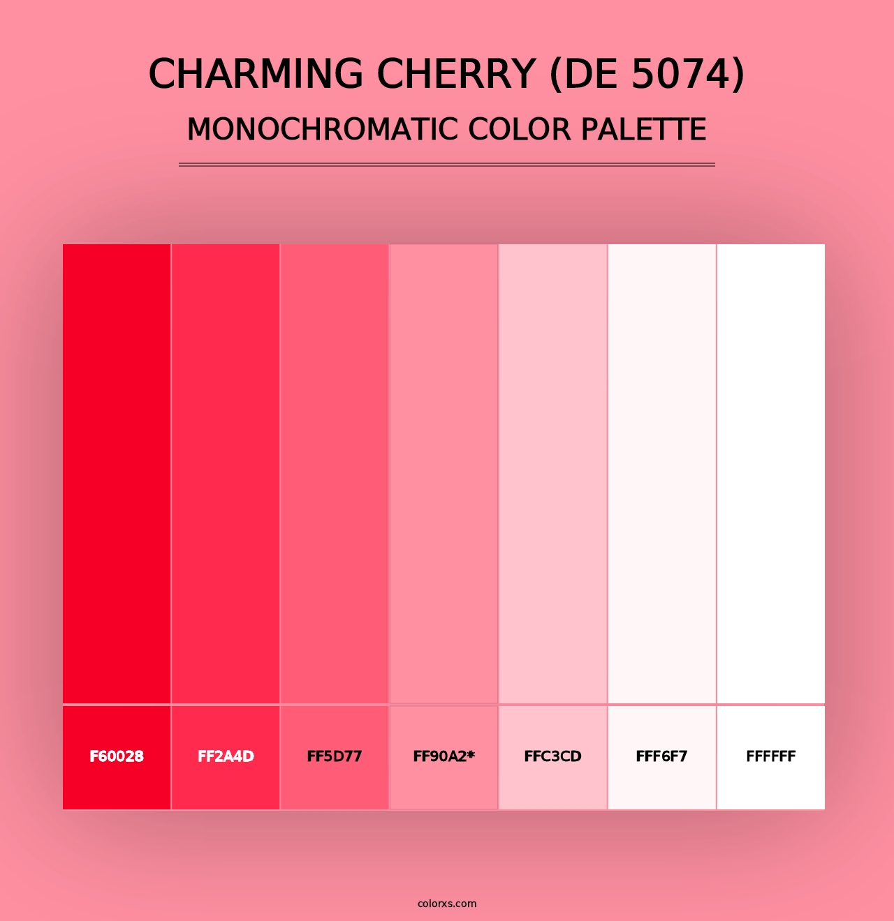 Charming Cherry (DE 5074) - Monochromatic Color Palette