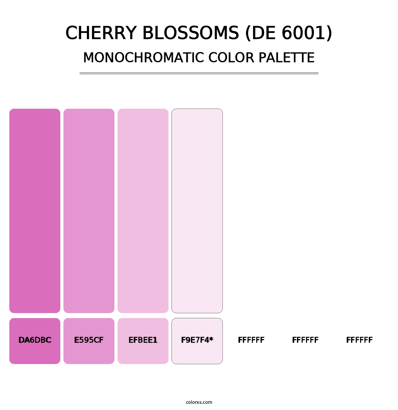 Cherry Blossoms (DE 6001) - Monochromatic Color Palette