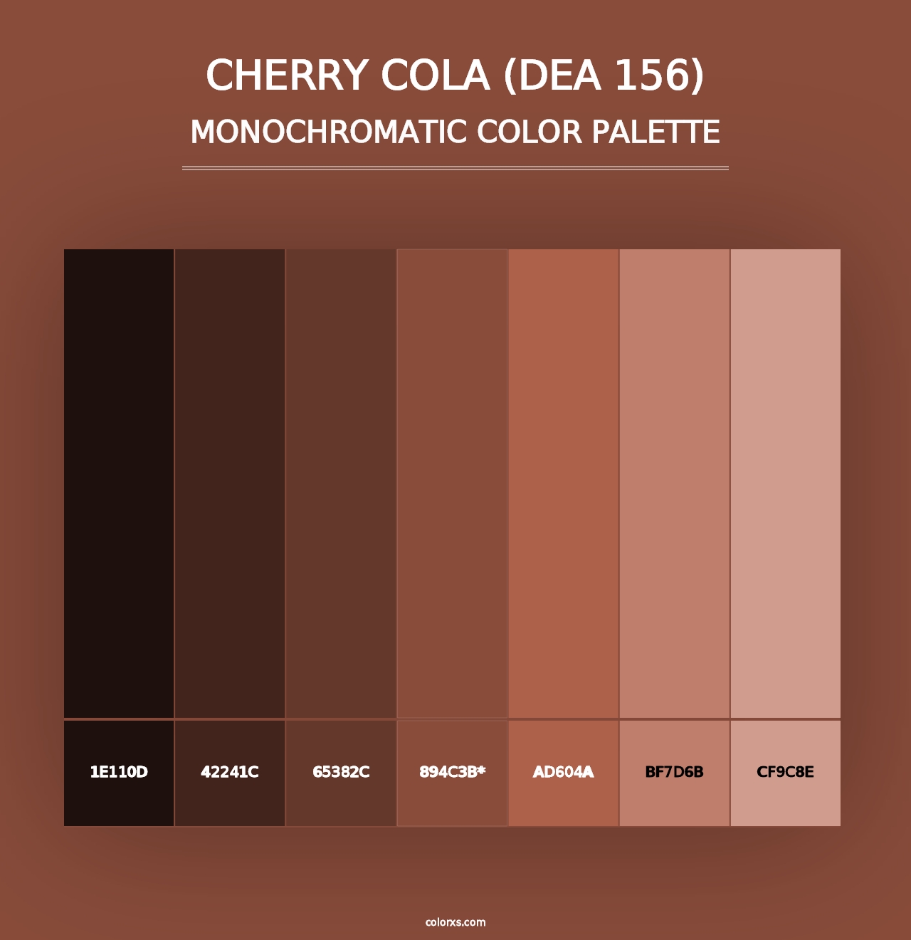 Cherry Cola (DEA 156) - Monochromatic Color Palette