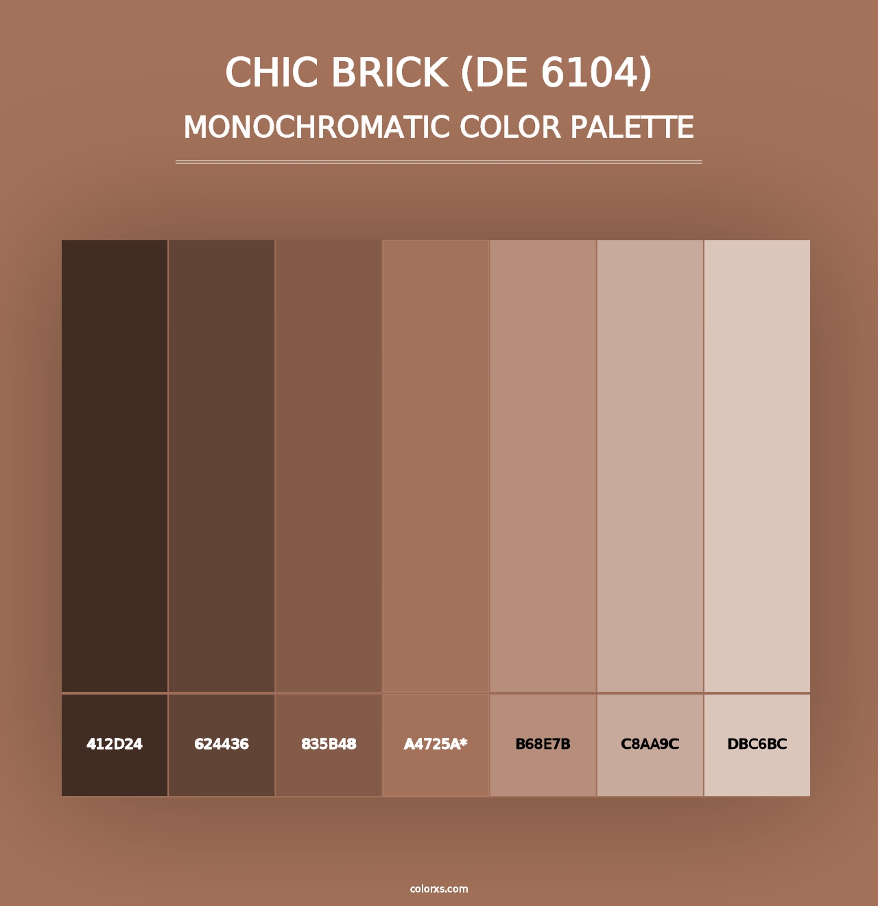 Chic Brick (DE 6104) - Monochromatic Color Palette