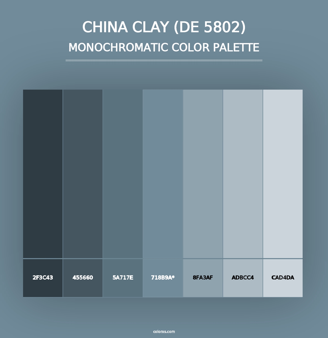 China Clay (DE 5802) - Monochromatic Color Palette