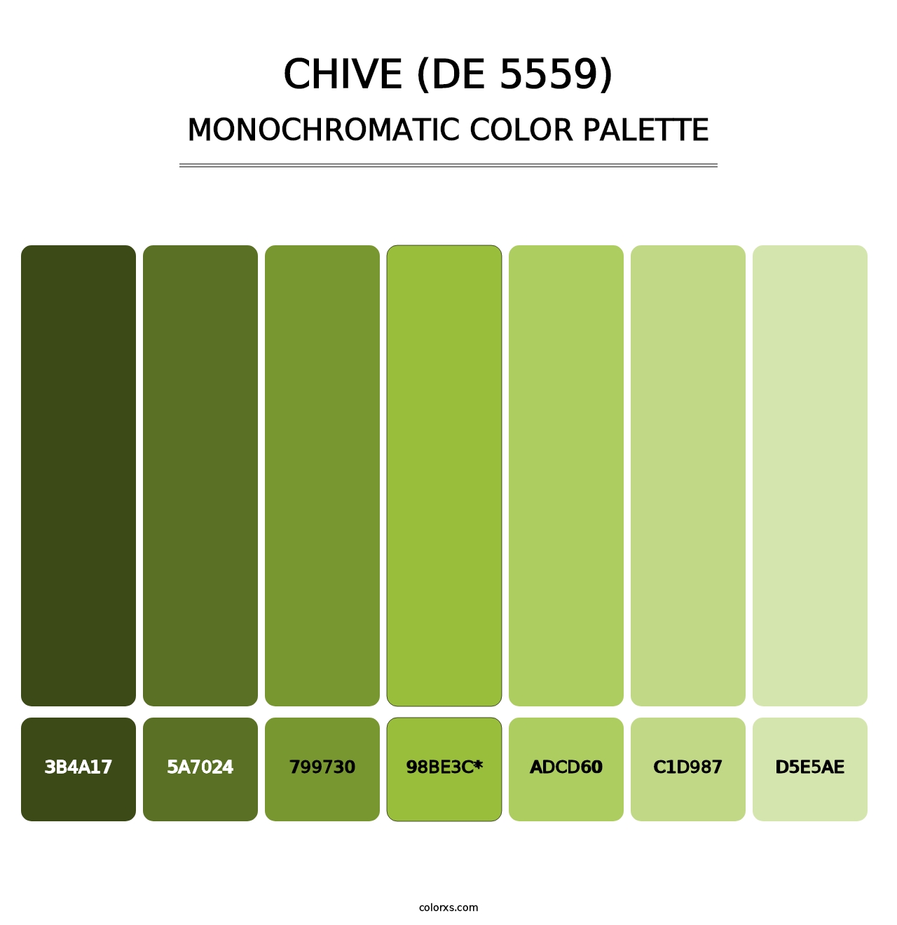 Chive (DE 5559) - Monochromatic Color Palette