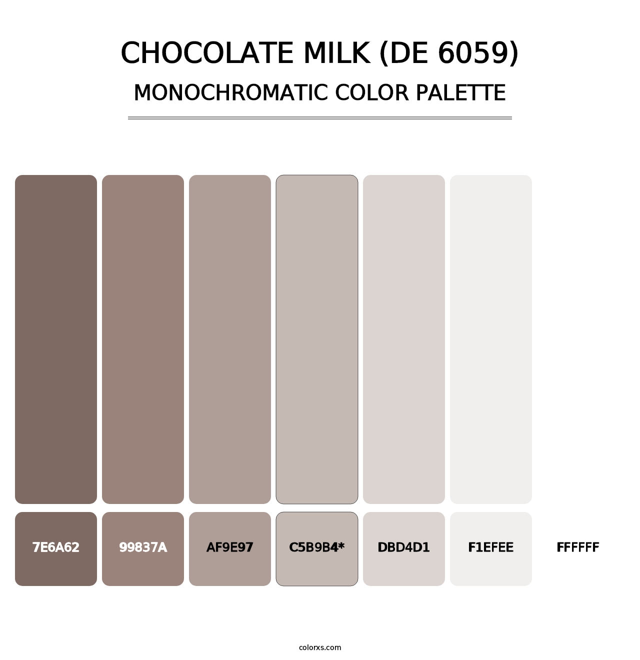 Chocolate Milk (DE 6059) - Monochromatic Color Palette