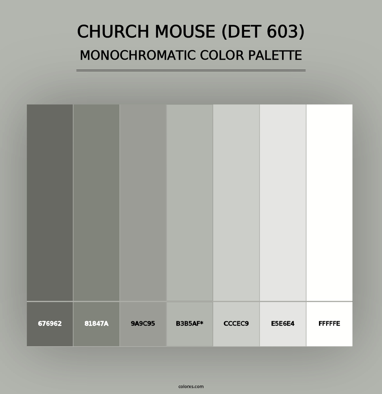 Church Mouse (DET 603) - Monochromatic Color Palette