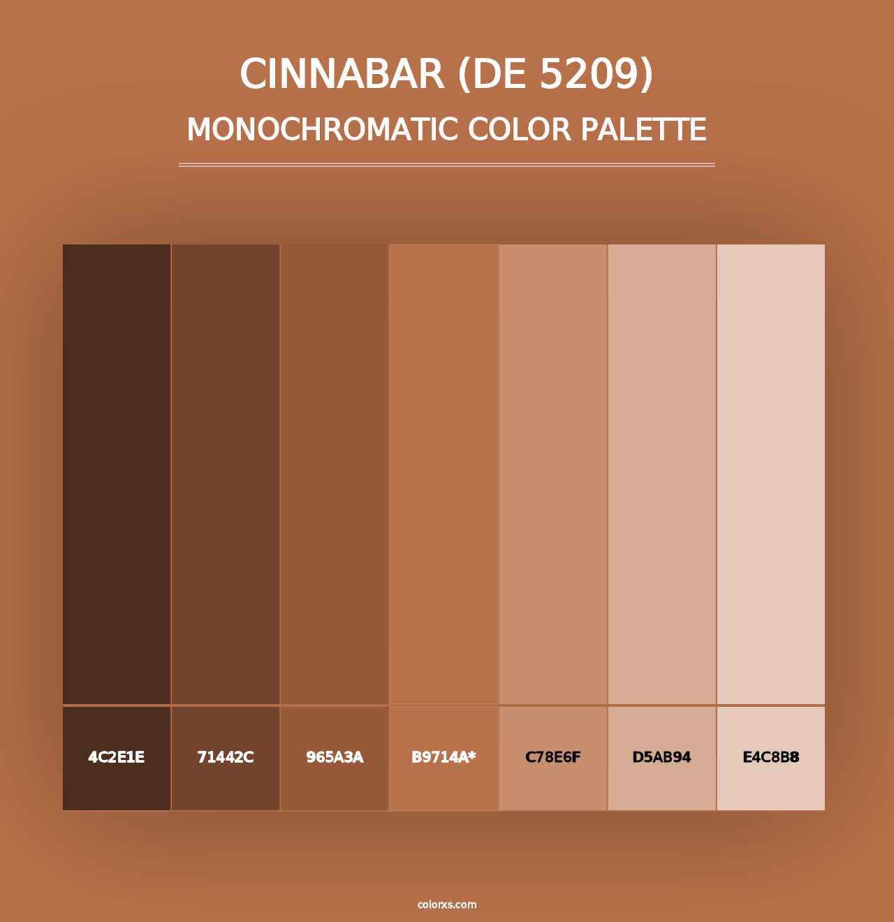 Cinnabar (DE 5209) - Monochromatic Color Palette