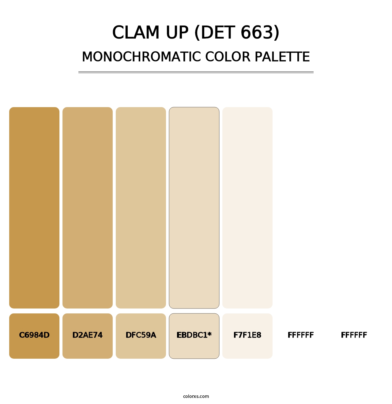 Clam Up (DET 663) - Monochromatic Color Palette