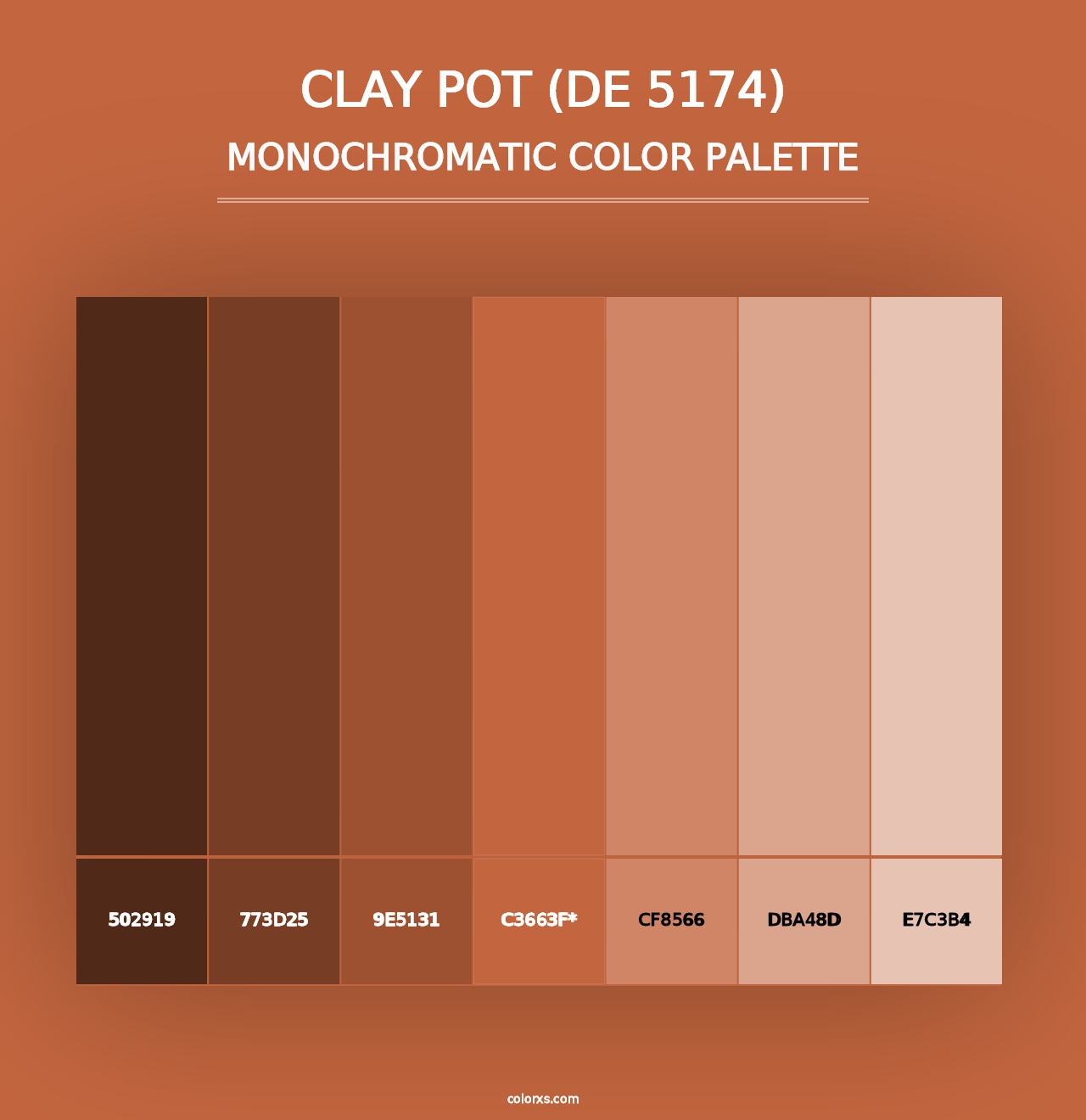 Clay Pot (DE 5174) - Monochromatic Color Palette