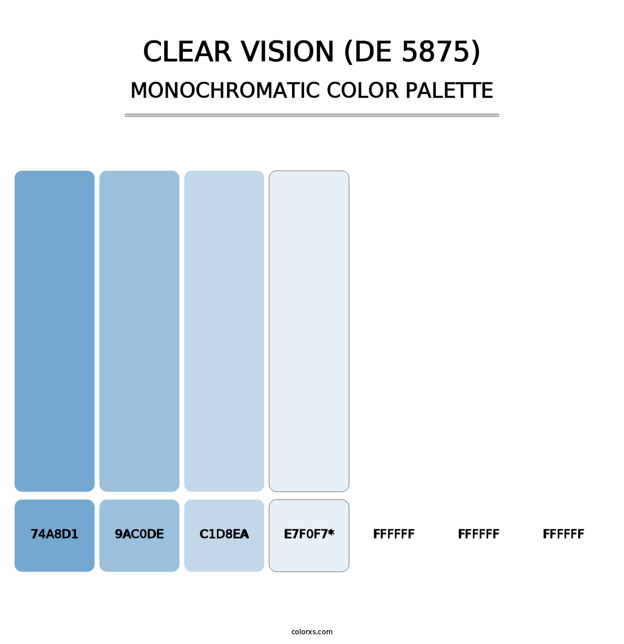 Clear Vision (DE 5875) - Monochromatic Color Palette