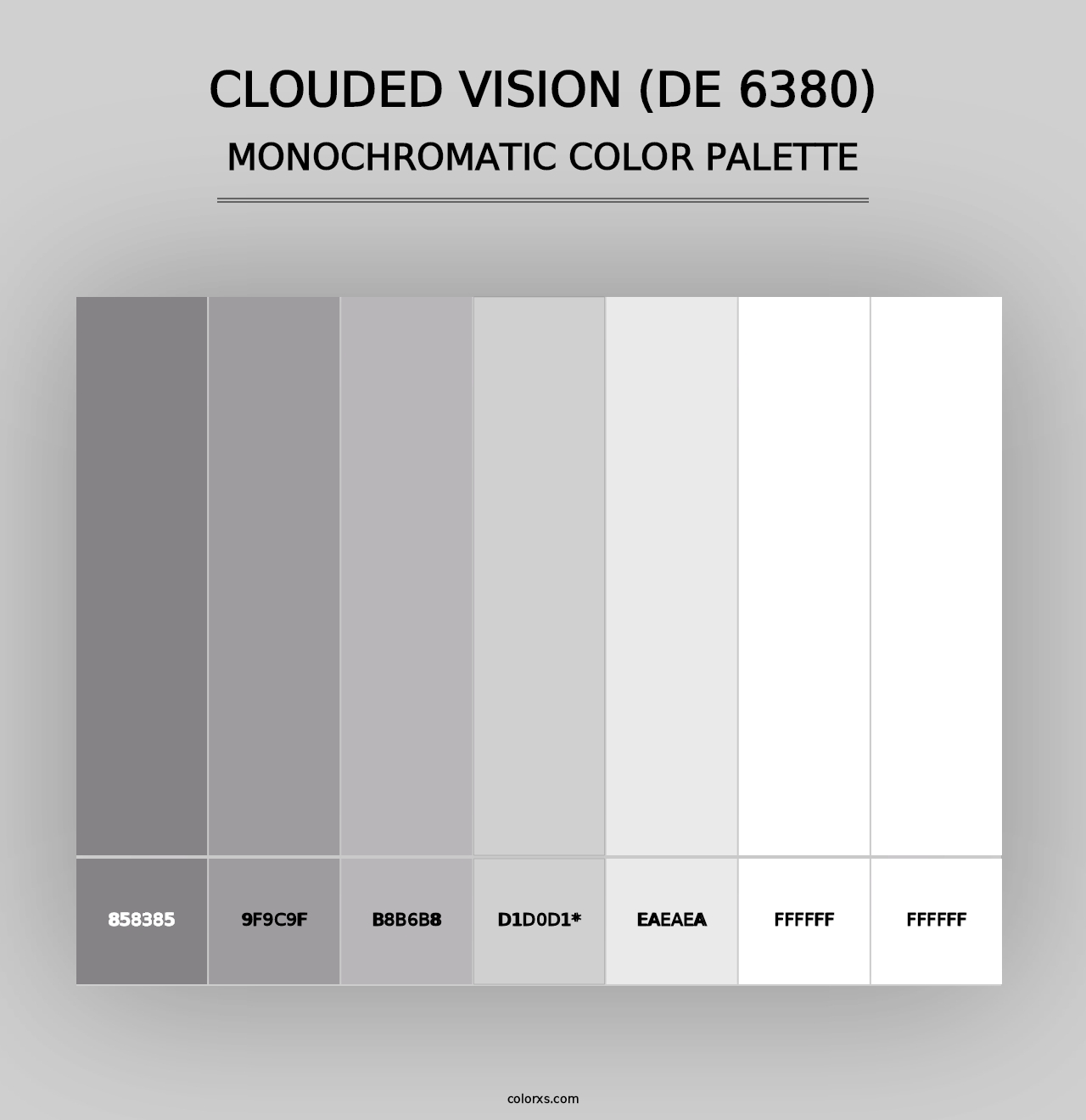 Clouded Vision (DE 6380) - Monochromatic Color Palette