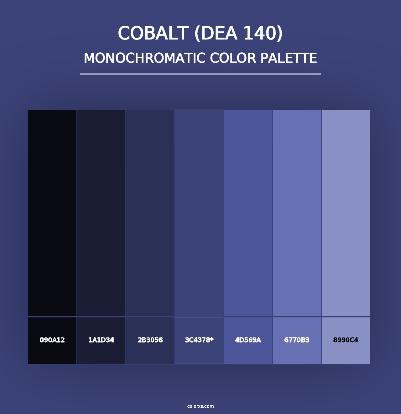 Cobalt (DEA 140) - Monochromatic Color Palette