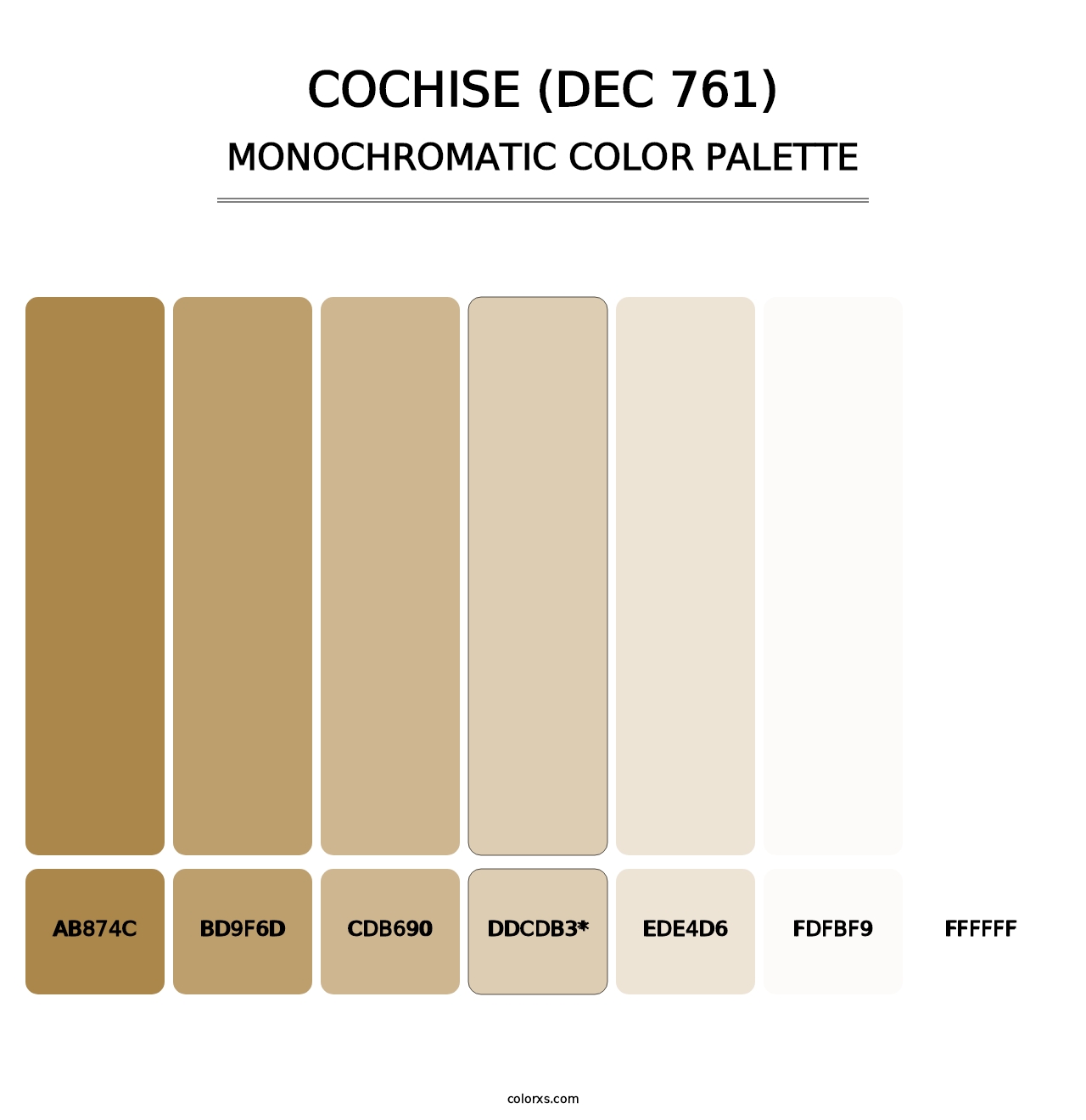 Cochise (DEC 761) - Monochromatic Color Palette