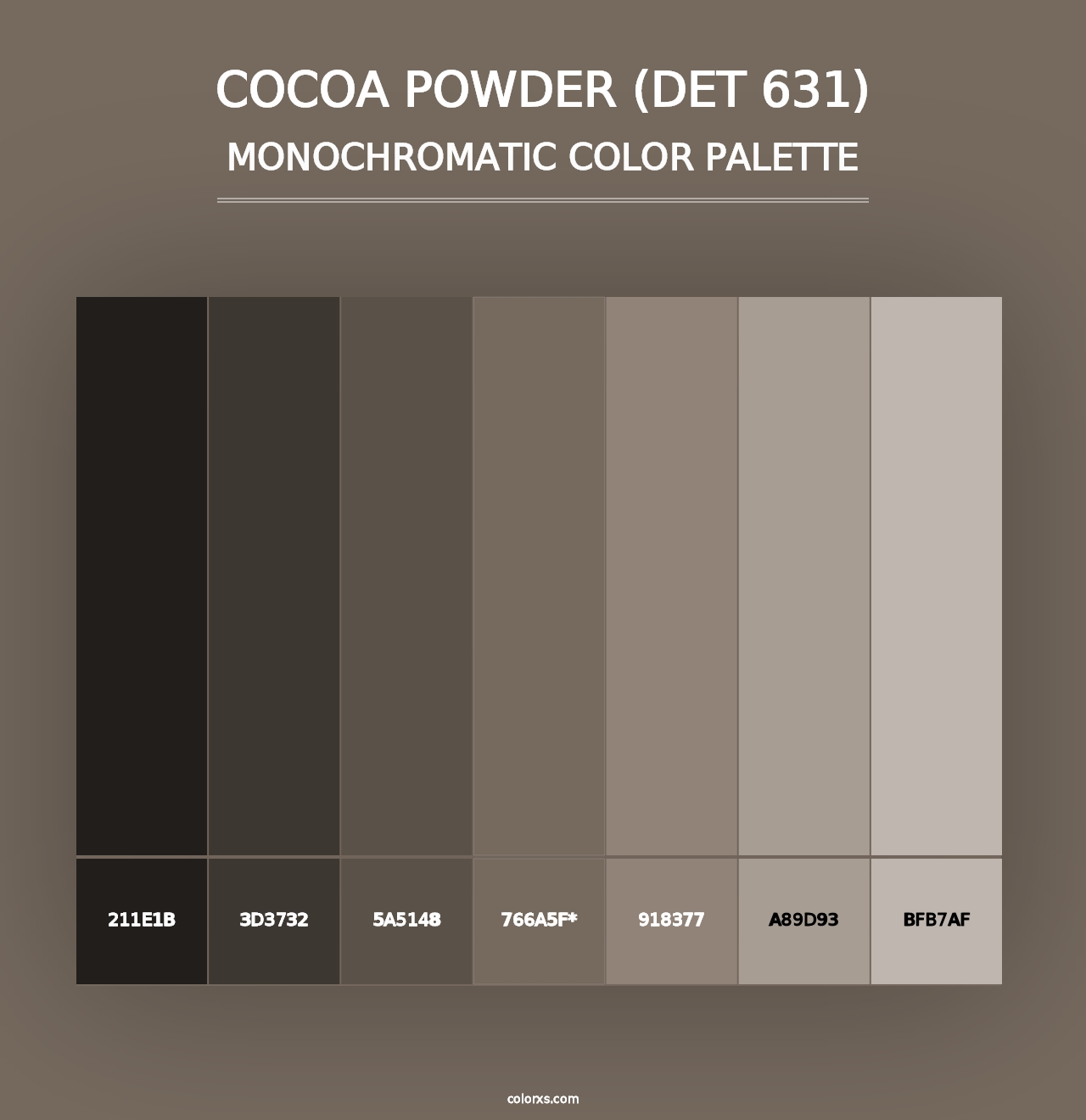 Cocoa Powder (DET 631) - Monochromatic Color Palette