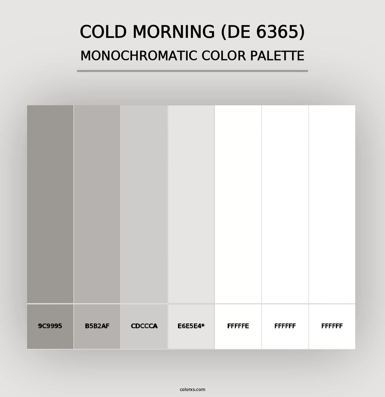 Cold Morning (DE 6365) - Monochromatic Color Palette