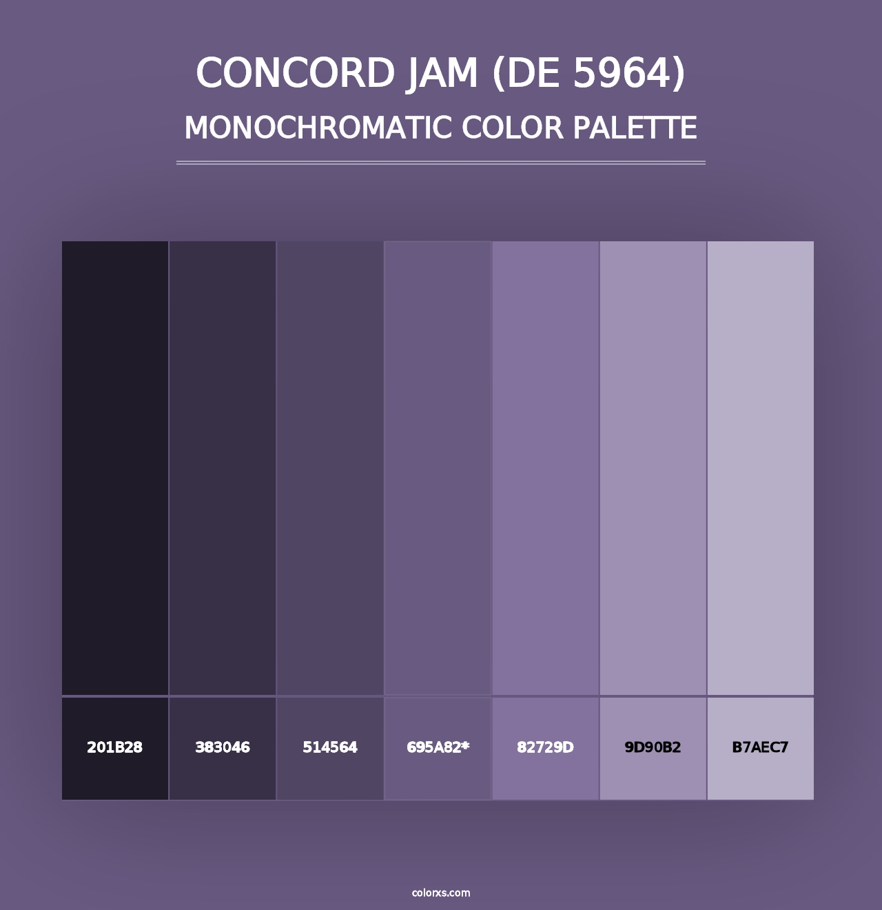 Concord Jam (DE 5964) - Monochromatic Color Palette