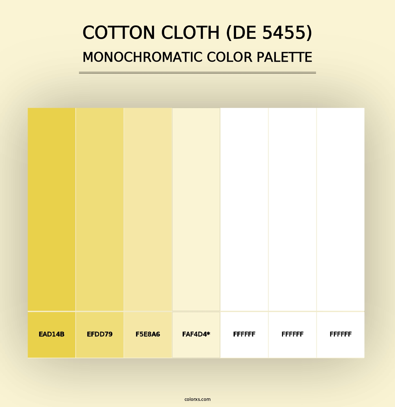 Cotton Cloth (DE 5455) - Monochromatic Color Palette