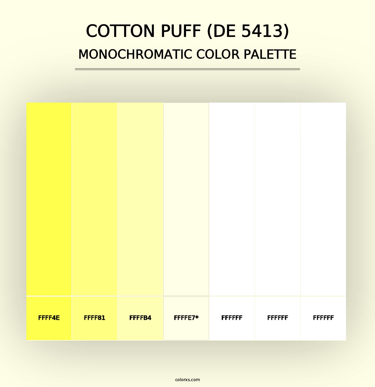 Cotton Puff (DE 5413) - Monochromatic Color Palette