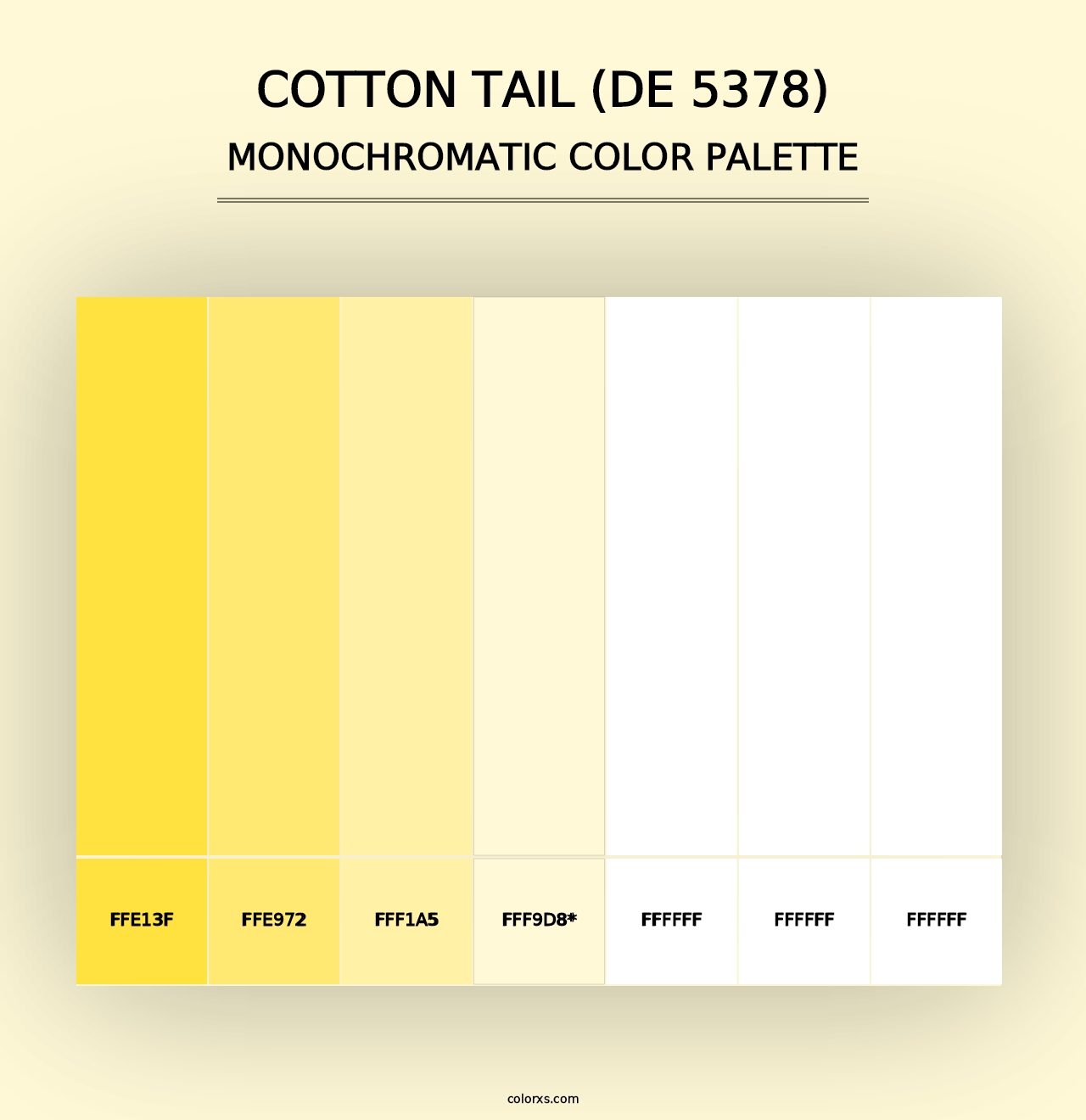 Cotton Tail (DE 5378) - Monochromatic Color Palette