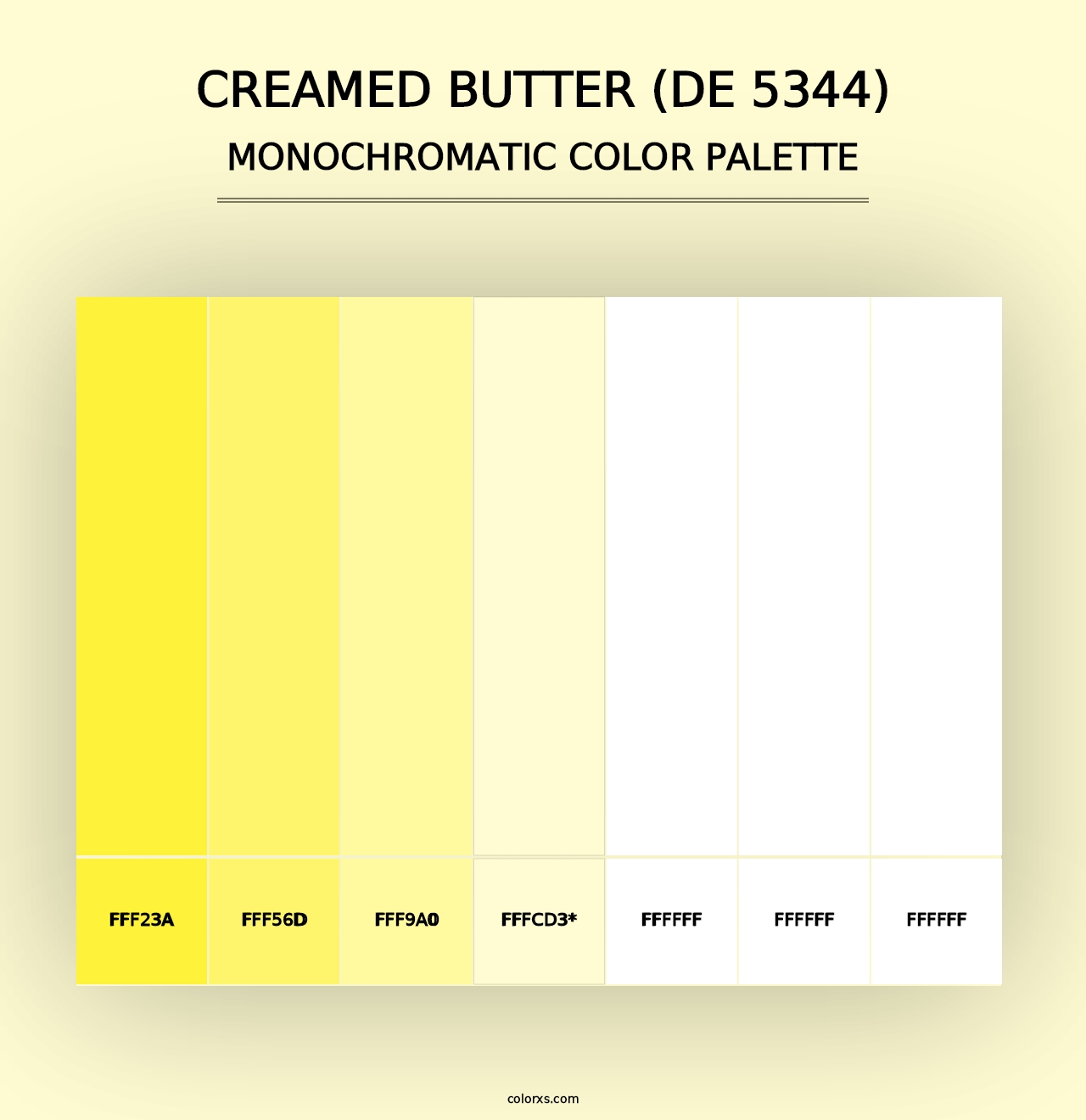 Creamed Butter (DE 5344) - Monochromatic Color Palette