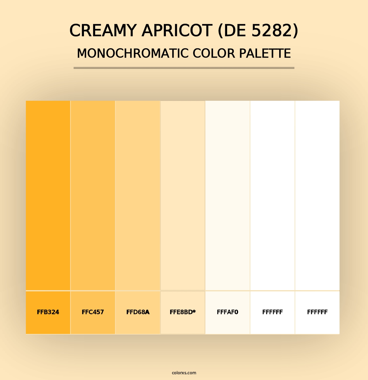 Creamy Apricot (DE 5282) - Monochromatic Color Palette